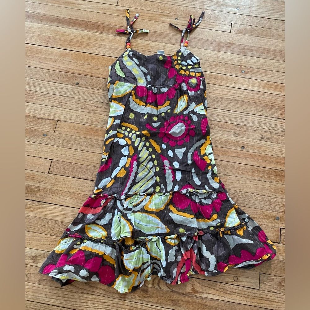 Old Navy Girl 10-12 Colorful Patterned Sundress Sleeveless Spaghetti Strap
